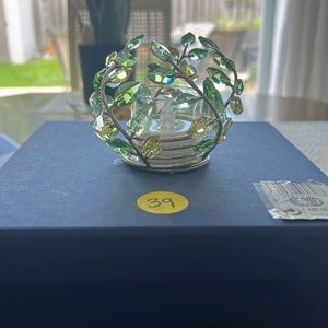 Swarovski Tea Light Holder Green/Yellow
